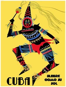 815.Cuba alegre como un sol Art Decor POSTER.Graphics to decorate home office. - Picture 1 of 1