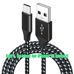 Braided USB C Type C Fast Charging Data Cable Cord for iPhone 16 Pro Max 15 lot - Picture 1 of 18