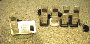 Panasonic KX-TG585SK Link-To-Cell Bluetooth Cordless 5 Handset Answering IOB - Picture 1 of 8