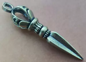 Retro kreativer Diamant Dämon Unterdrückungsstößel Amulett Messing Anhänger - Bild 1 von 8