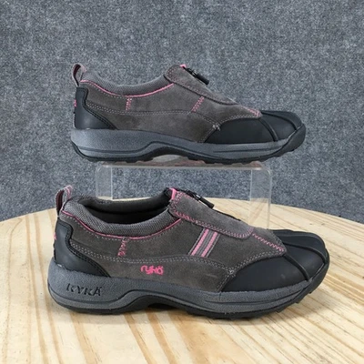 Ryka Shoes Womens 7 Terrain Zip Hiking Sneakers Gray Leather Casual Round Toe - Image 1 of 4