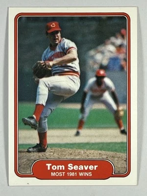 1982 Fleer - Most 1981 Wins Tom Seaver #645 Cincinnati Reds - Image 1 of 3
