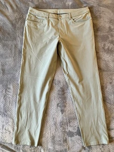 Pantalone Lululemon ABC Uomo 38 Grigio Asfalto Classico Warpstreme Elasticizzato Golf Outdoor - Foto 1 di 9