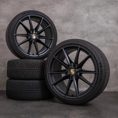 Porsche 911 Winterräder 20 21 Zoll 992 I Felgen 992601025C 992601025E schwarz - Bild 1 von 4