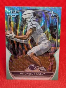 2022 Bowman U Chrome Aqua Wave Refractor 91/299 Mitchell Tinsley #72 - Picture 1 of 2