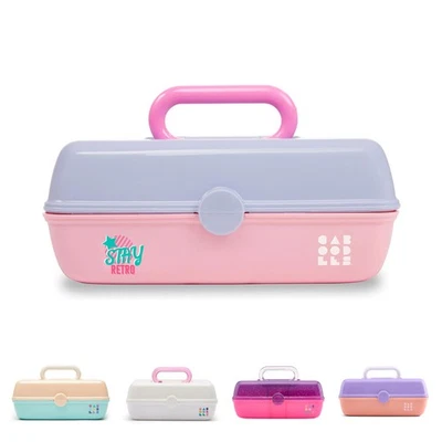 Caboodles Pretty in Petite 化妆盒,双色 Periwinkle 粉色,硬塑料 — 第 1/4 张图片