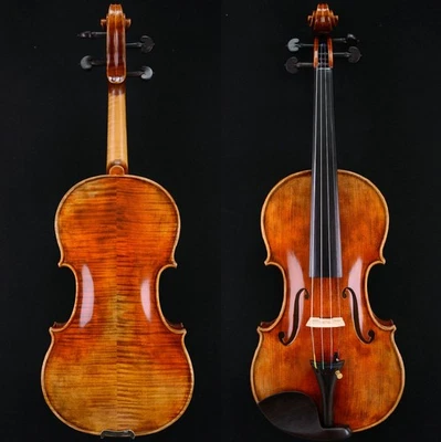 Master Violin 4/4 Full Size Guarneri del Gesu 1743 Cannone Violin W-901 - Image 1 of 4