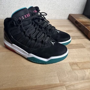 Jordan Max Aura Black/Hyper Aqua AQ9084-063 Größe 8,5 Herren Sneaker Guter Zustand - Bild 1 von 9