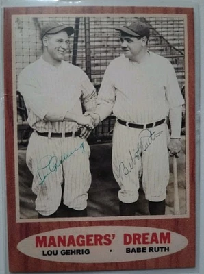 Managers Dream Lou Gehrig/Babe Ruth Card #18 - Image 1 of 4