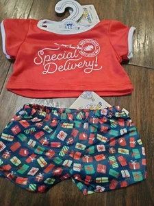 Build a Bear Kleidung Weihnachten Sonderlieferung Shirt Geschenk Boxershorts Set - Bild 1 von 5