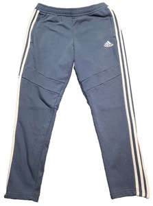 Adidas Joggers Sweatpants Womens Medium Essentials 3 Stripes Fleece Zippers - Picture 1 of 11