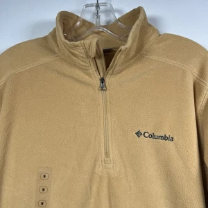 Pullover polar mediano Columbia Pine Ridge media cremallera para hombre ¡NUEVO! Oro Amarillo S - Imagen 1 de 9