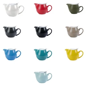 Traditionelle Teekanne 50cl - robustes glasiertes Porzellan Geschirr Servierset 4 - Bild 1 von 11