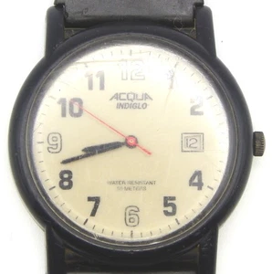 Acqua G7 Indiglo By Timex Quartz Analog Watch 9" 50M Water Resistant Black - Foto 1 di 8