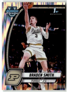 2025 Topps Bowman Chrome University No. 12 Braden Smith Flood Prizm - Bild 1 von 2