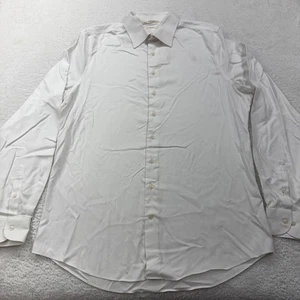 Camisa de vestir blanca ajustada SuitSupply Traveller para hombre manga larga 17 1/2 - Imagen 1 de 10
