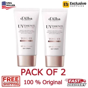 PACK OF 2 - D’ALBA Waterfull Pink Tone Up Sunscreen 50ml EACH SPF 50+ PA+++. - Picture 1 of 3