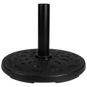 Northlight 16.5" Black Flat Round Resin Base Stand Outdoor Patio Table Umbrella - Picture 1 of 4