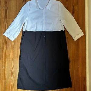 Abito camicia Hubert Gasser nero bianco colletto TAGLIA 46/10 - Foto 1 di 6