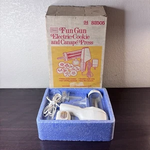 Vintage 1978 Sears Fun Gun pressa elettrica per biscotti e canape 82505 funziona 9 piastre - Foto 1 di 12
