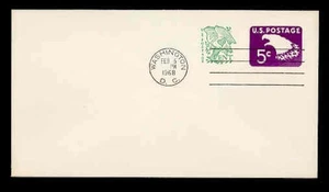 U553 5c+1c REVALUED ENVELOPE FDC - UNCACHETED - Picture 1 of 2