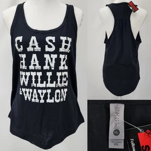 Next Level Womens Jrs XXL 40" Bust Cash Hank Willie & Waylon Racerback Tank Top - Picture 1 of 13