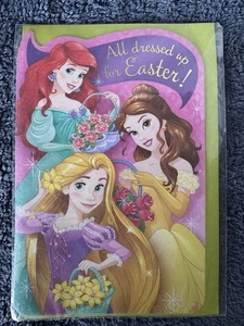 All Dressed Up For Easter Greeting Card Envelope 5x7 Disney Princess - Picture 1 of 2