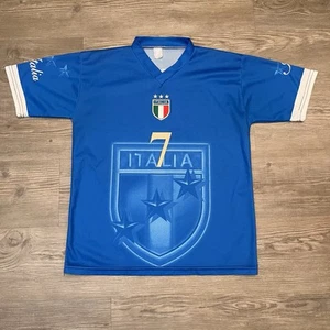 Italia Alessandro Del Piero #7 Men’s S Vintage Futbol Soccer Blue Jersey - Picture 1 of 12