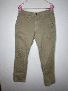 Barbour Herrenhose normale Passform vorne flach Kakhi 32 x 32 - Bild 1 von 11