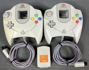 (2) Controlador Sega Dreamcast genuino + tarjeta de memoria OEM todo probado - Imagen 1 de 15