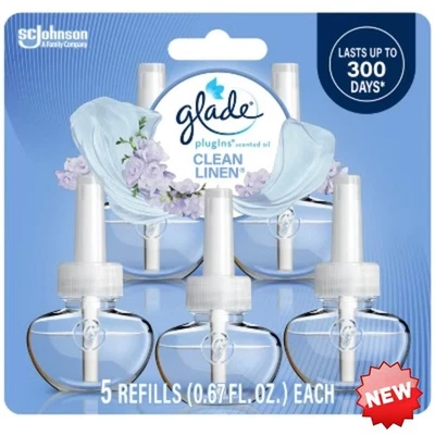 Glade PlugIns Scented Oil Air Freshener Clean Linen Refill...