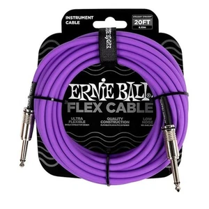 Ernie Ball FLEX Straight to Straight Instrument Cable 20 ft. Purple 6420 - Picture 1 of 10