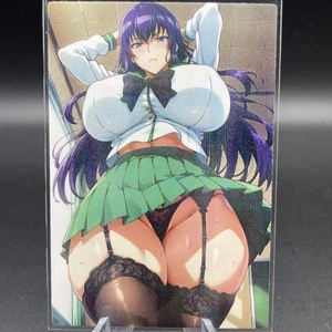 Saeko Busujima Anime Waifu Card Doujin ACG Goddess Holo - Picture 1 of 4