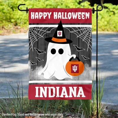 Indiana Hoosiers Happy Halloween Garden Flag and Yard Banner - Image 1 of 4