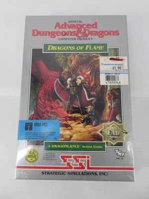 NEW Advanced Dungeons & Dragons: Dragons of Flame D&D RPG 5.25" (IBM PC) SEALED - Image 1 of 4