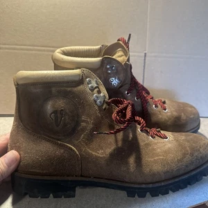 Vintage Mens VASQUE Leather Hiking Boots Italy sz 14 w/ Vibram Soles NICE - Picture 1 of 12