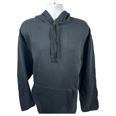 Sudadera con capucha pulóver polar acogedora ecológica ultra suave (negra) para hombre ropa alternativa Foto 1 de 4