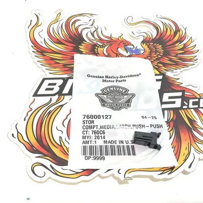 NUEVO Pestillo de empuje genuino Harley Media puerta/conducto de aire/puerto de carga 76000127 Foto 1 de 4