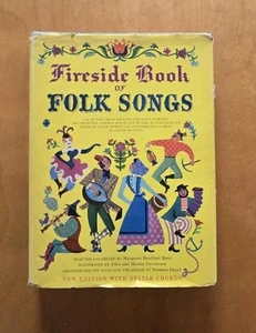 Fireside Book of Folk Songs with Dust Jacket New Edition with Guitar Chords - Foto 1 di 4