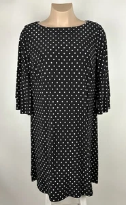 NUEVO Vestido Para Mujer Lauren Ralph Lauren Talla 20W Blanco y Negro Lunares - Imagen 1 de 19
