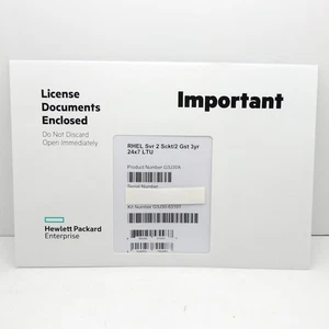 HPE Red Hat Enterprise Linux 2 Socket 2 Guest 3-year 24X7 LTU G3J30A - Picture 1 of 2