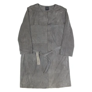 COS Belted Womens Overcoat Coat Grey Leather Suede S - Picture 1 of 6