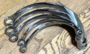 🇺🇸 MAC Tools Metric Half Moon Curved Obstruction Double Box End Wrench Set Lot - Bild 1 von 6