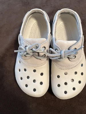 Crocs Pit Crew Islander Deck Boat Shoes , Gray Mens 5 Womens 7 - Image 1 of 4