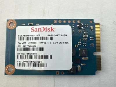 724426-001 / SDSA6DM-016G-1006 SanDisk U110 16GB mSATA SSD - Image 1 of 3