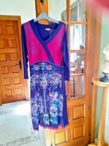 Joe Browns Faux Wrap Floral Knee Length Tea Dress UK 14..Bold as always - Picture 1 of 9
