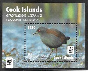 2014 COOK ISLANDS - SG: MS 1812 - WWF - SPOTLESS CRANE - MNH - Picture 1 of 1