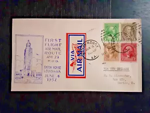 Antique Cover 1932 First Flight AM 29 Baton Rouge LA Via New Orleans - Picture 1 of 2