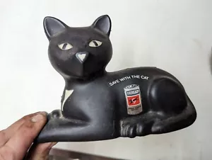 Vintage 1981 Eveready Plastica Maiale Nero Save with the Cat Blow Stamp - Foto 1 di 8