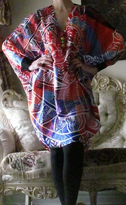 EMILIO PUCCI Runway Kristalle/Steine bunt Kaftan/Kleid IT 40,US 4-6,UK 8 - Bild 1 von 8